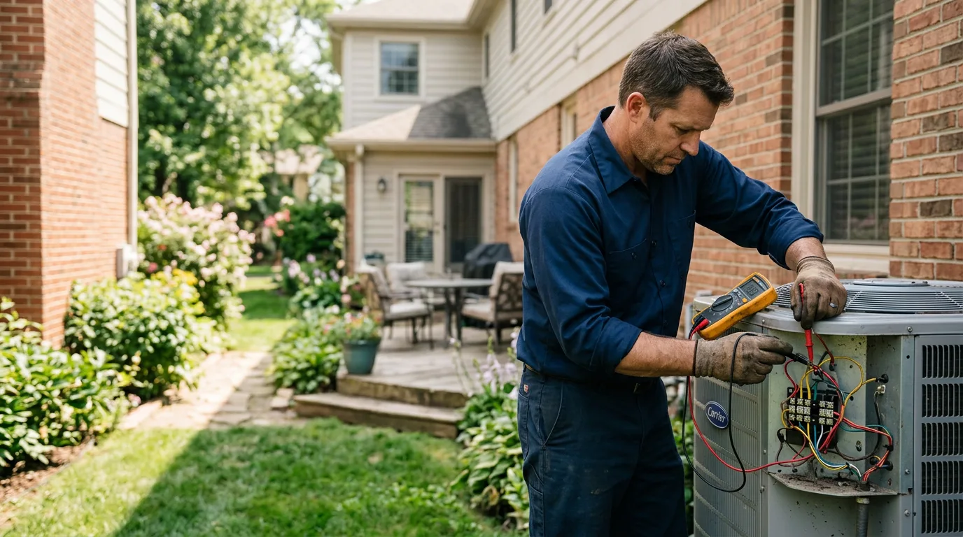 HVAC technician working near Campbellsville, KY